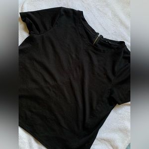 New Look Black Top with Gold Zipper